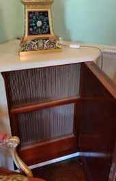 Record cabinet in the Music Room